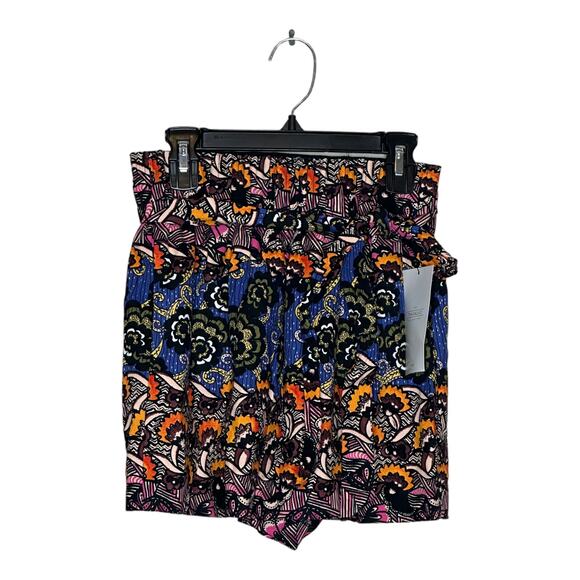 Zara multicolor floral print pull on belted shorts size small - Picture 8 of 8